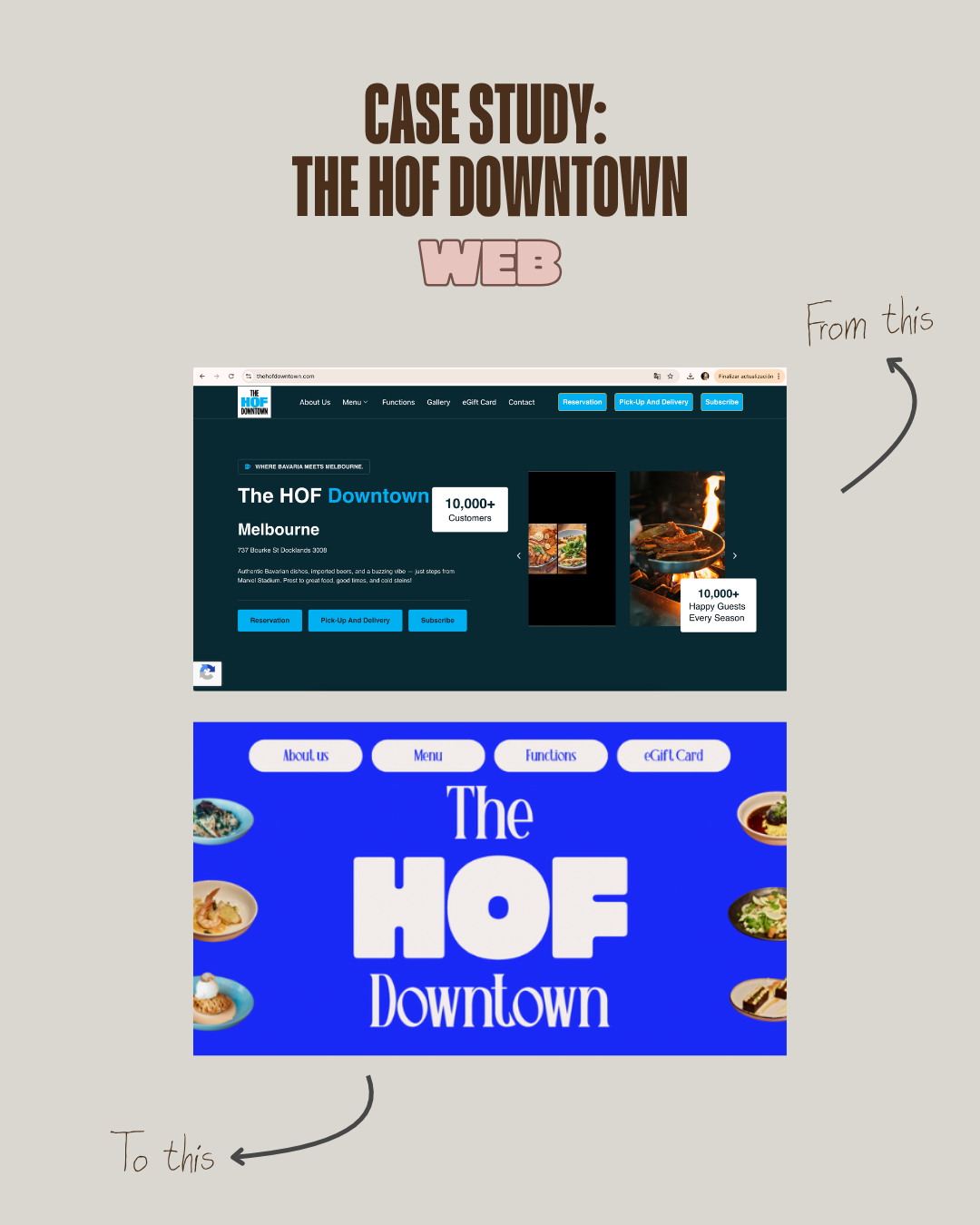 The Hof Downtown — Website redesign